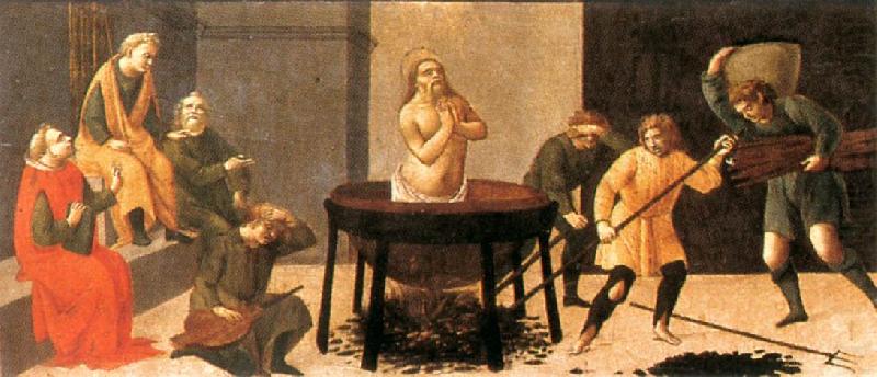 Predella: Martyrdom of St John, BARTOLOMEO DI GIOVANNI